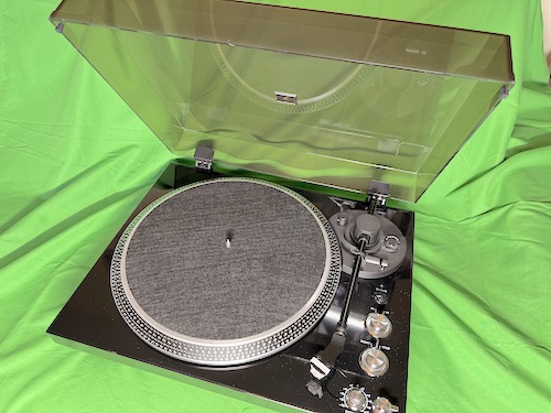 photo of a record turntable